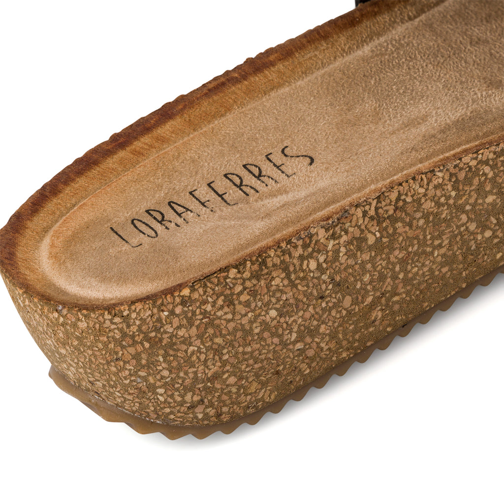 Ciabatte nere da donna con strass e perline Lora Ferres On The Beach