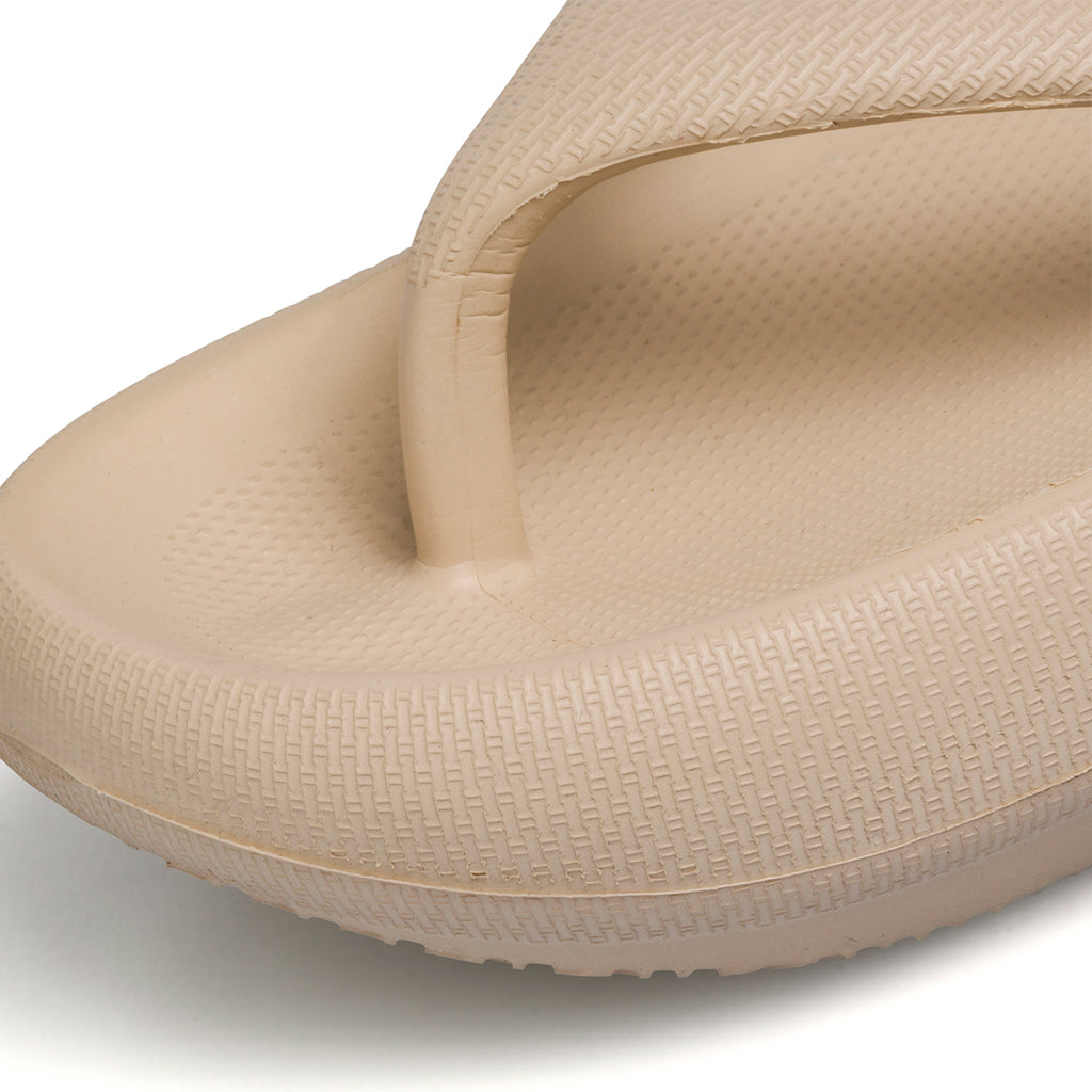 Ciabatte infradito beige in gomma da donna Lora Ferres On The Beach