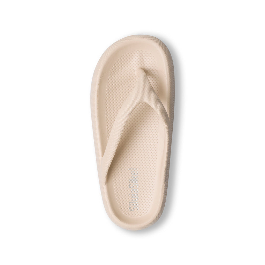 Ciabatte infradito beige in gomma da donna Lora Ferres On The Beach