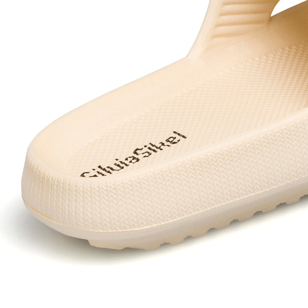 Ciabatte da donna beige a fascia singola Lora Ferres On The Beach