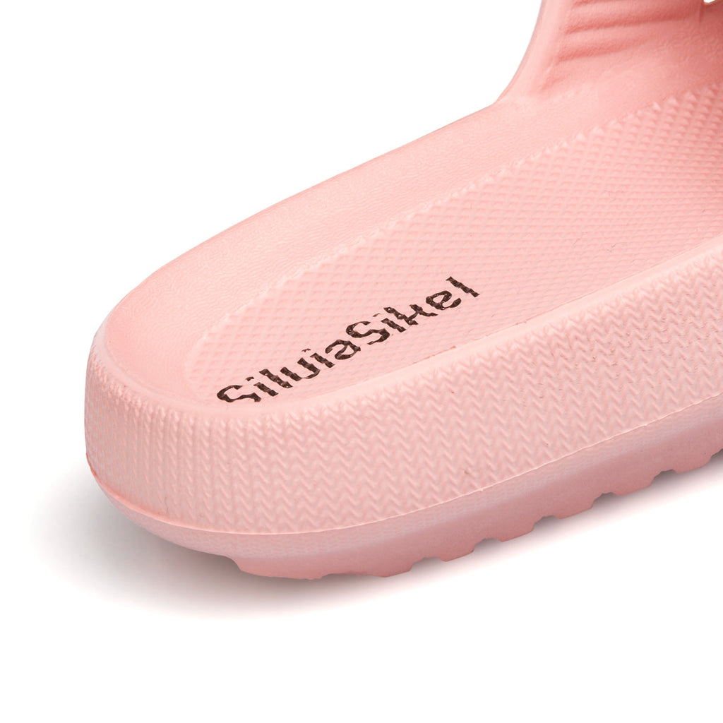 Ciabatte da donna rosa a fascia singola Lora Ferres On The Beach