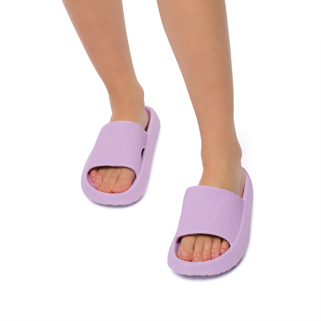 Ciabatte da donna lilla a fascia singola Lora Ferres On The Beach