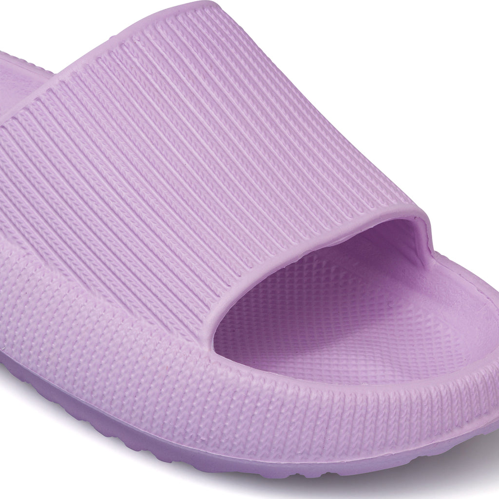 Ciabatte da donna lilla a fascia singola Lora Ferres On The Beach