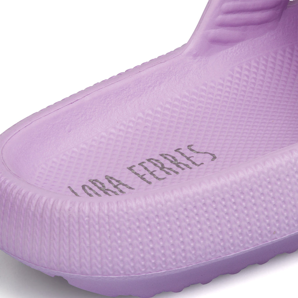 Ciabatte da donna lilla a fascia singola Lora Ferres On The Beach