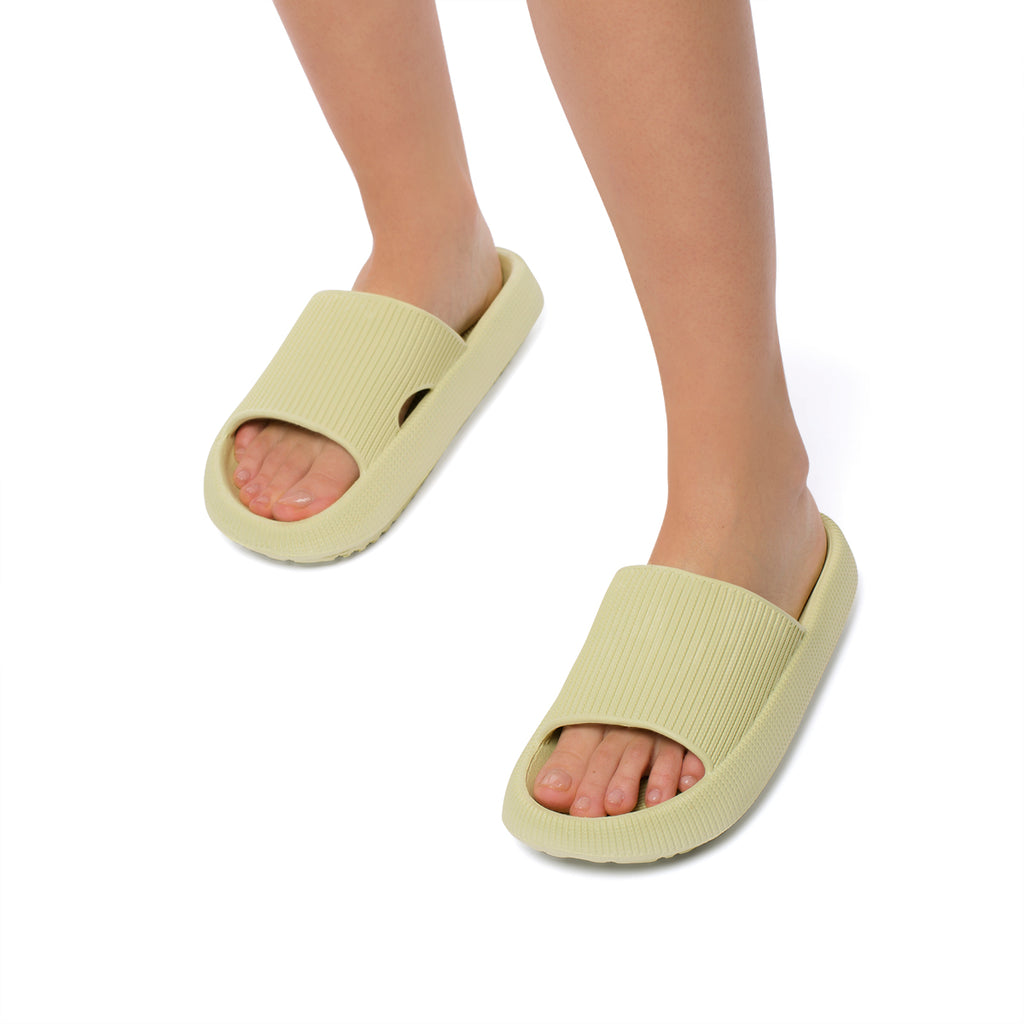 Ciabatte da donna verdi a fascia singola Lora Ferres On The Beach