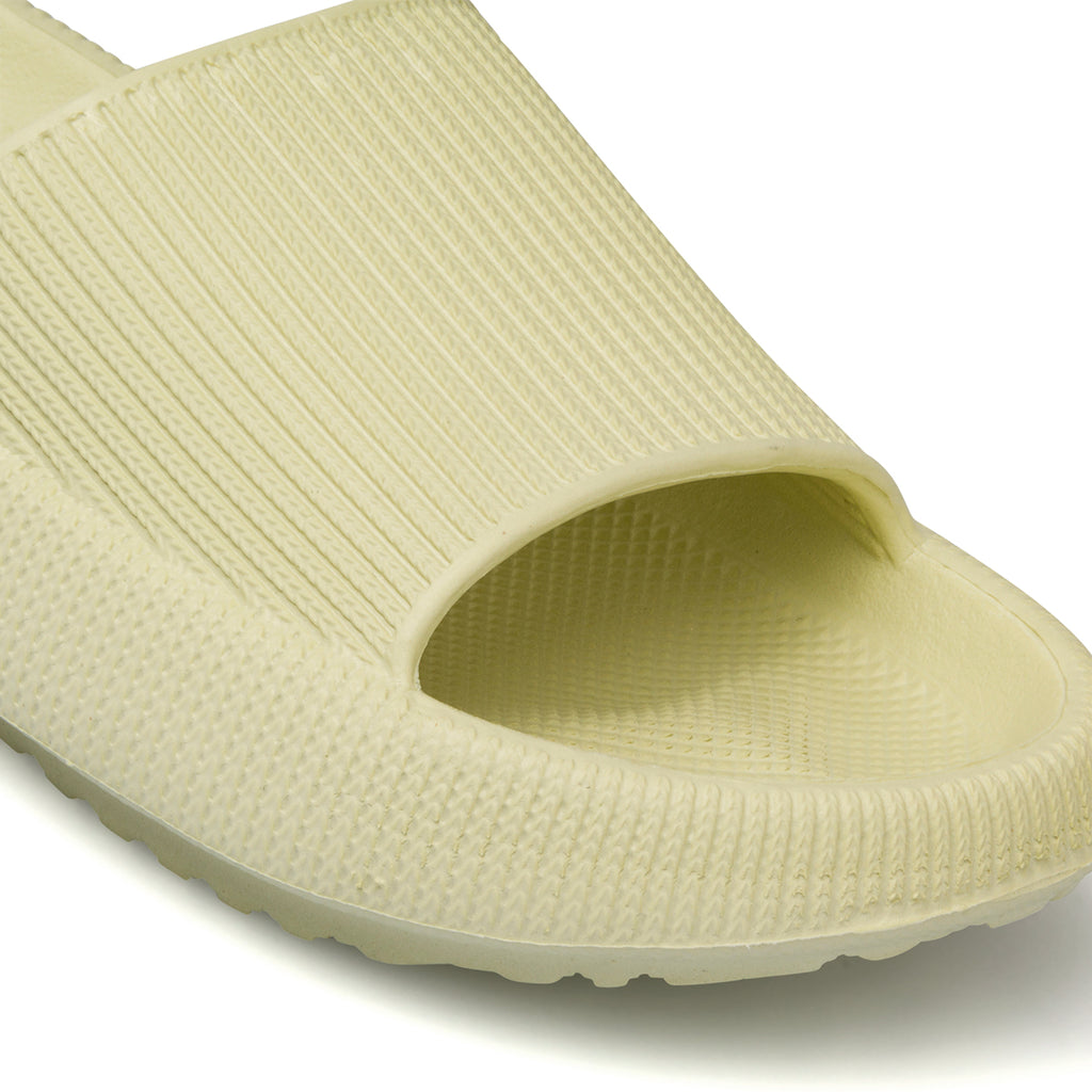 Ciabatte da donna verdi a fascia singola Lora Ferres On The Beach