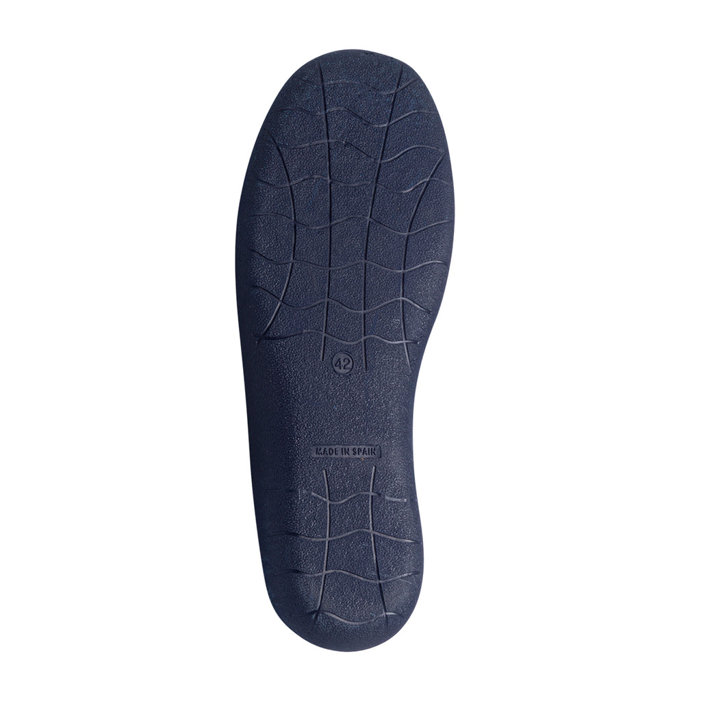 Pantofole da uomo blu in tessuto Natural Confort