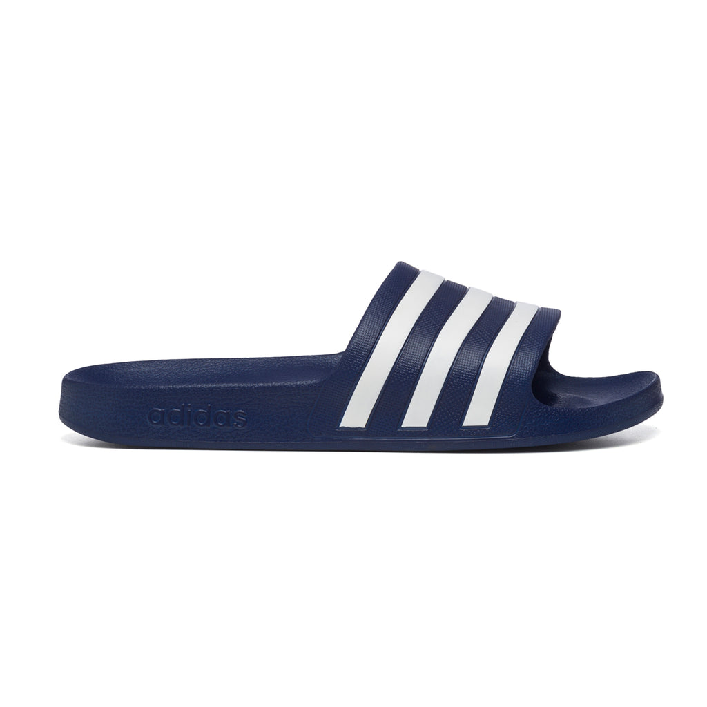 Ciabatte blu in gomma con logo a contrasto adidas Adilette Aqua