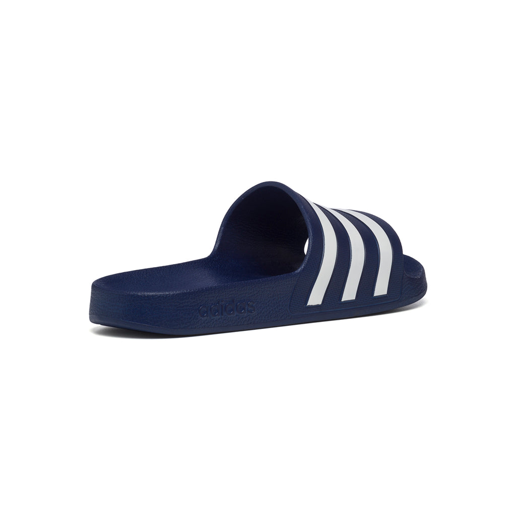 Ciabatte blu in gomma con logo a contrasto adidas Adilette Aqua