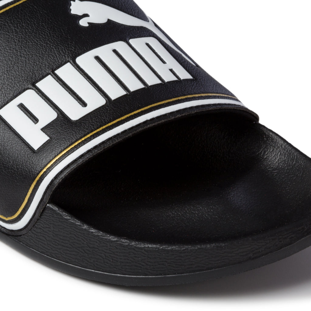 Ciabatte nere con logo a contrasto Puma Leadcat