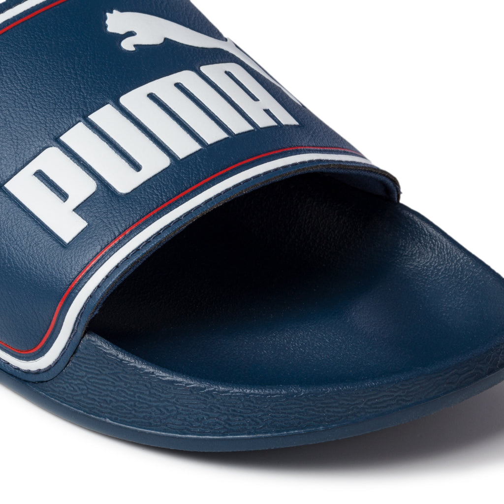 Ciabatte blu con logo a contrasto Puma Leadcat