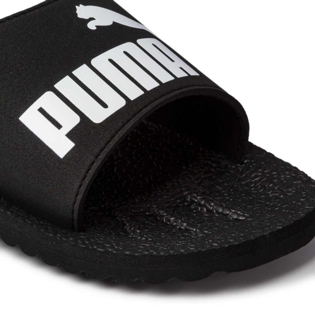 Ciabatte nere con logo a contrasto Puma Purecat