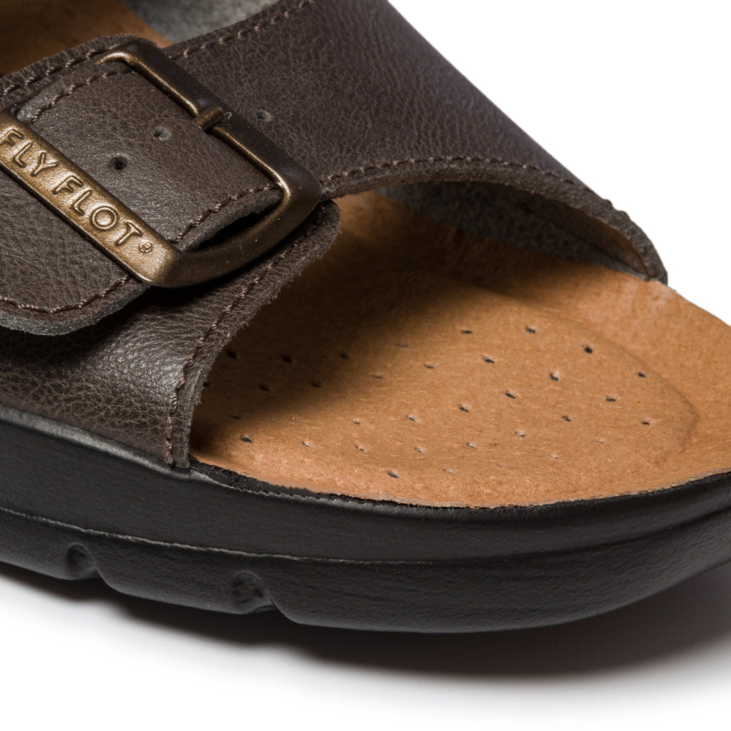 Ciabatte marroni in pelle Fly Flot