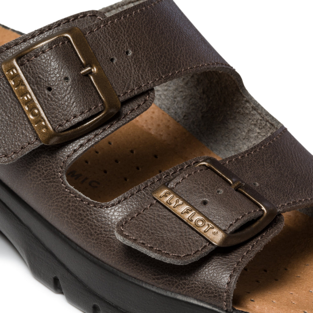 Ciabatte marroni in pelle Fly Flot