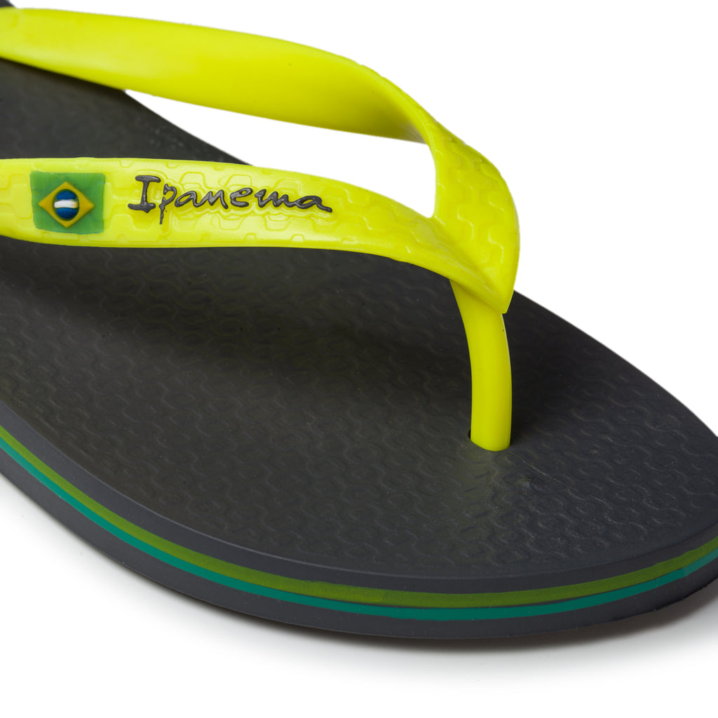 Ciabatte infradito grigie e lime in gomma Ipanema Class Brasil II