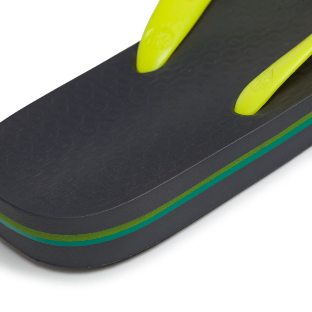 Ciabatte infradito grigie e lime in gomma Ipanema Class Brasil II