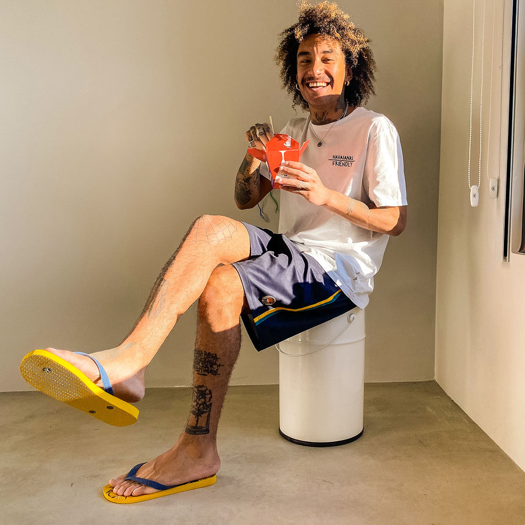 Ciabatte infradito gialle con stampa fantasia Havaianas Aloha