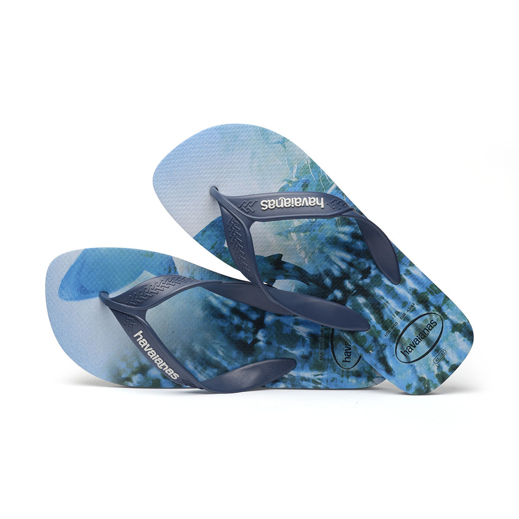 Ciabatte infradito blu con stampa fantasia Havaianas Surf