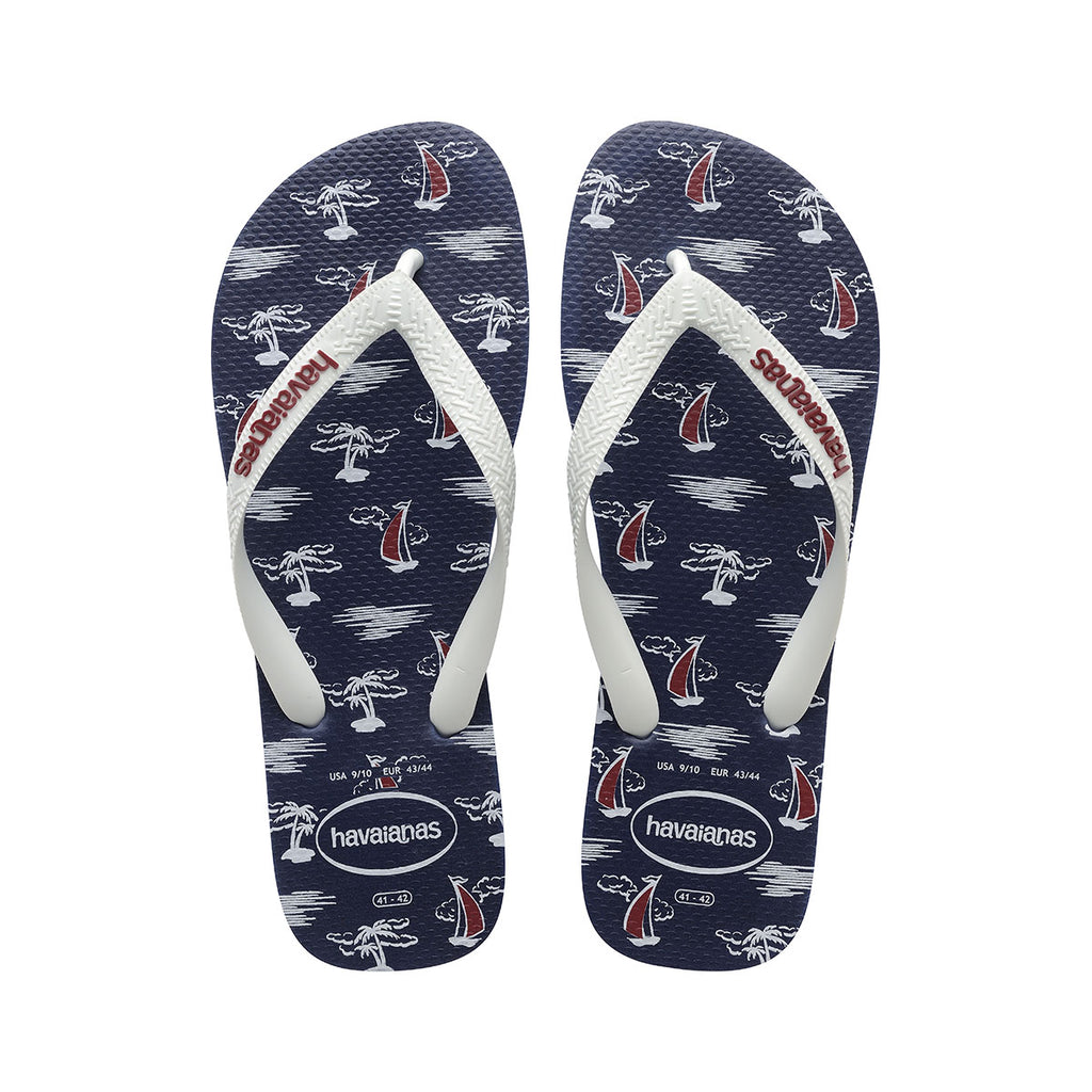 Ciabatte infradito blu e bianche con stampa fantasia Havaianas Top Nautical