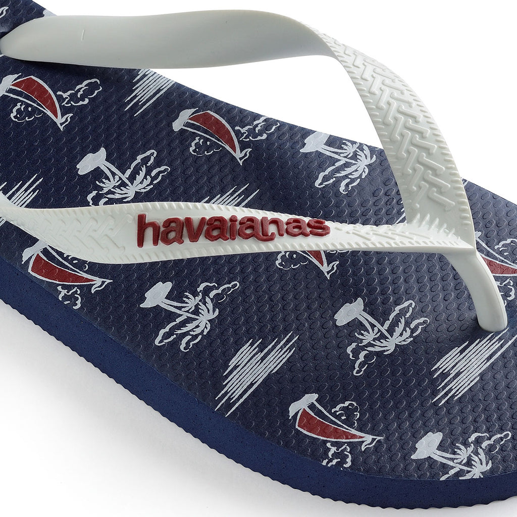 Ciabatte infradito blu e bianche con stampa fantasia Havaianas Top Nautical