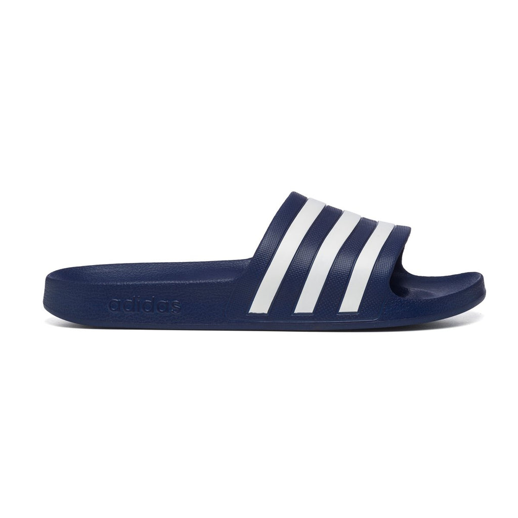 Ciabatte blu in gomma con logo a contrasto adidas Adilette Aqua