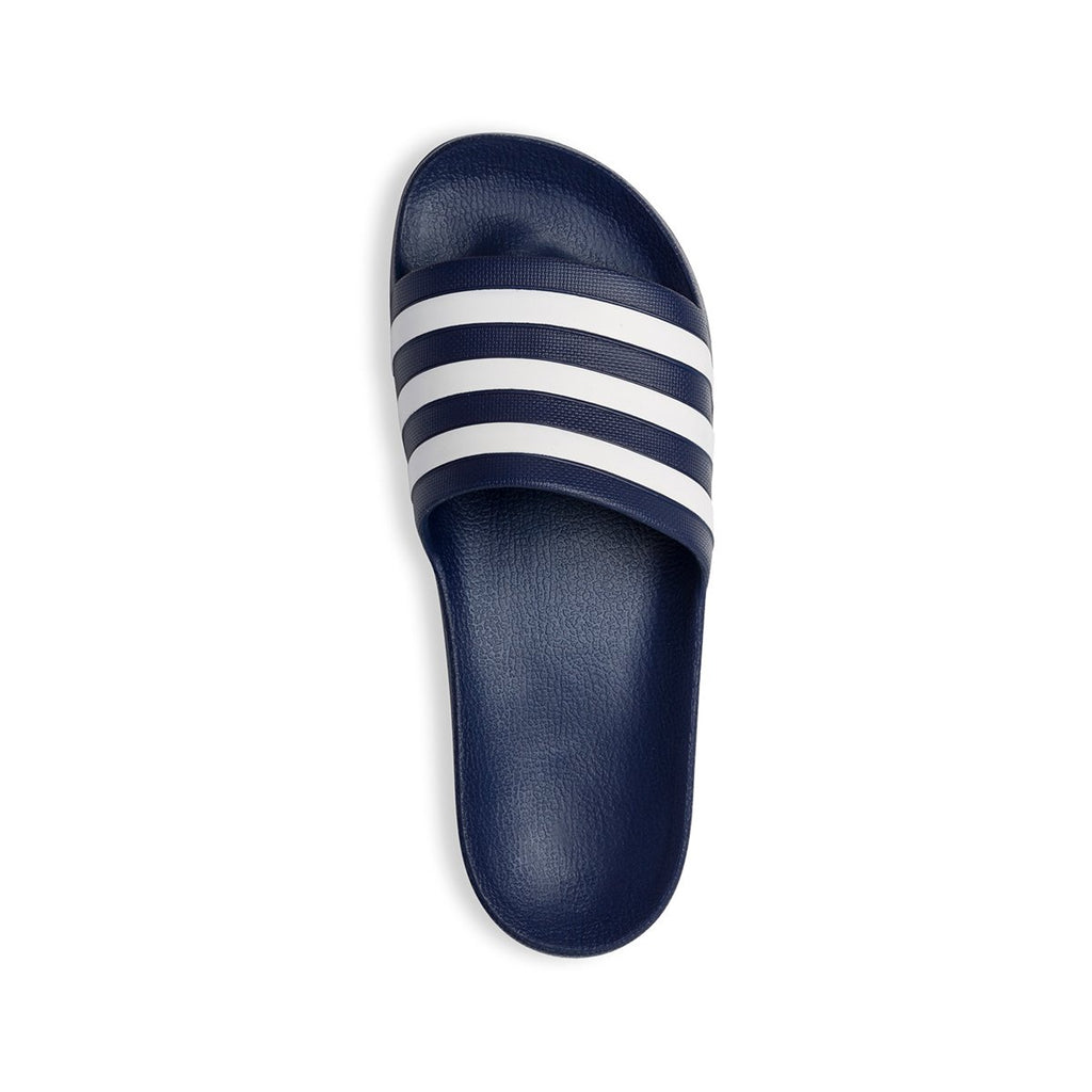 Ciabatte blu in gomma con logo a contrasto adidas Adilette Aqua