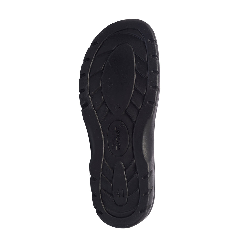 Ciabatte da uomo marroni in similpelle con sottopiede anatomico in pelle Fly Flot