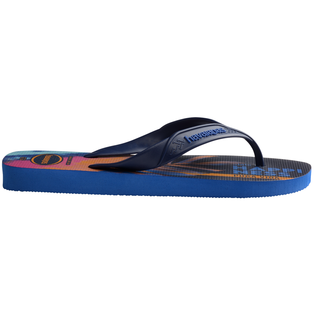Ciabatte infradito da uomo blu con stampa sulla suola Havaianas Surf