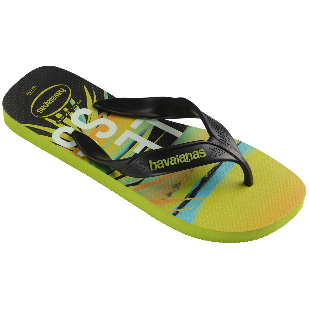 Ciabatte infradito da uomo gialle con stampa sulla suola Havaianas Surf