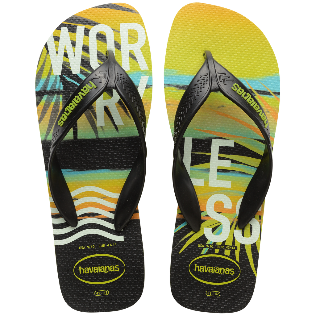 Ciabatte infradito da uomo gialle con stampa sulla suola Havaianas Surf