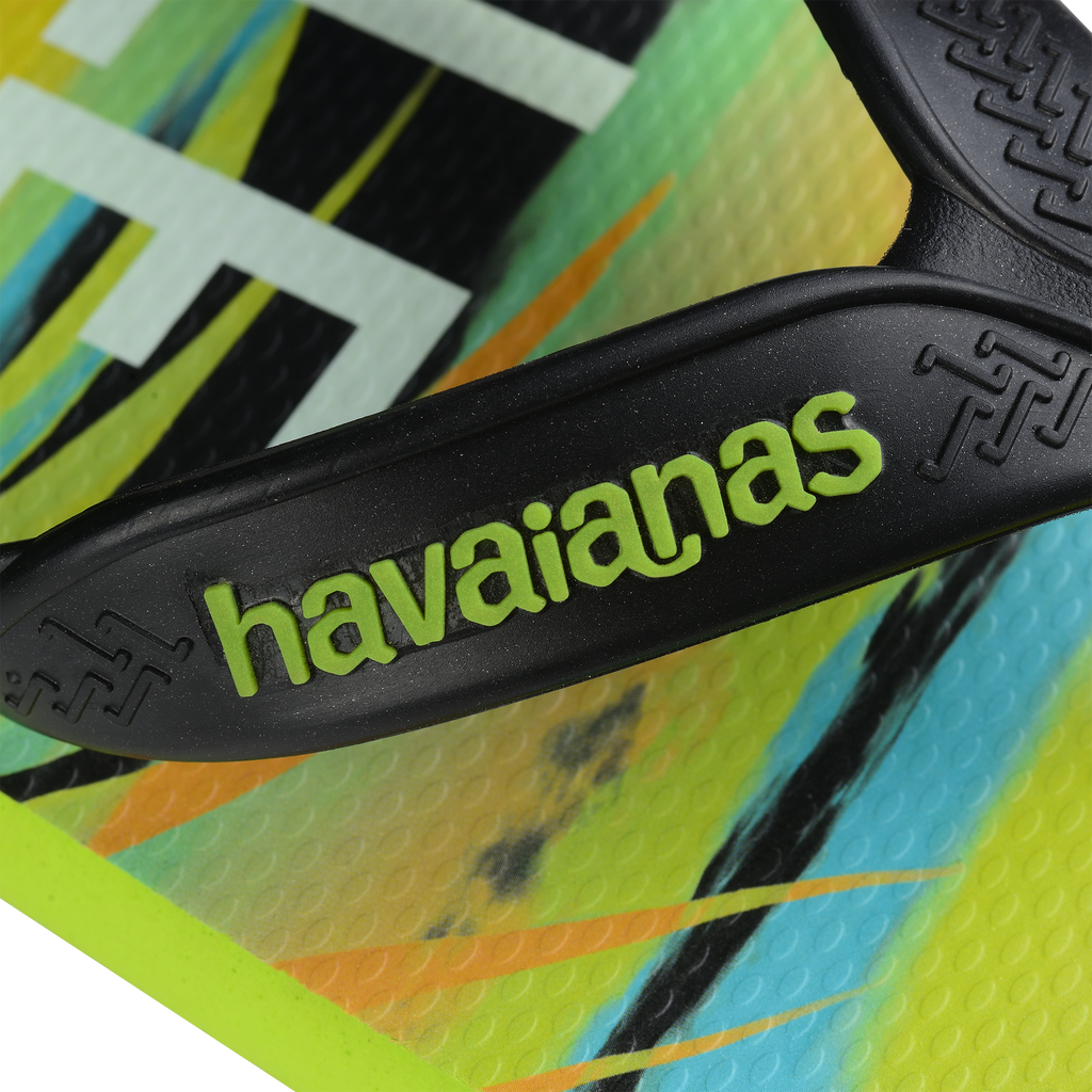 Ciabatte infradito da uomo gialle con stampa sulla suola Havaianas Surf