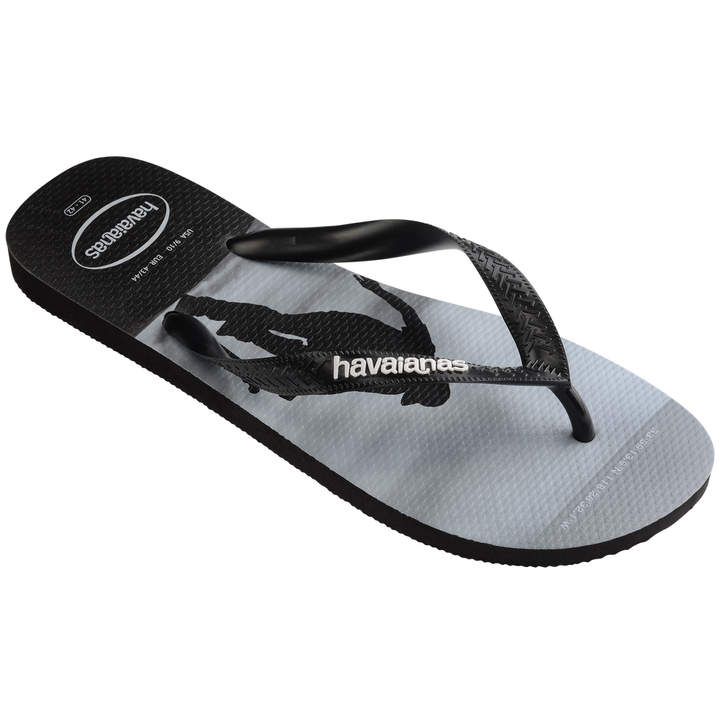 Ciabatte infradito da uomo grigie e nere con stampa sulla suola Havaianas Hype