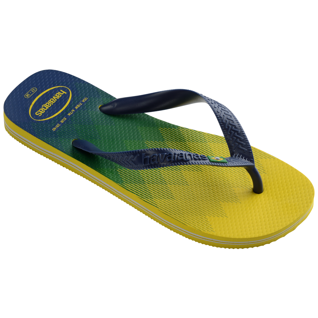 Ciabatte infradito da uomo gialle con motivo sfumato Havaianas Brasil Fresh