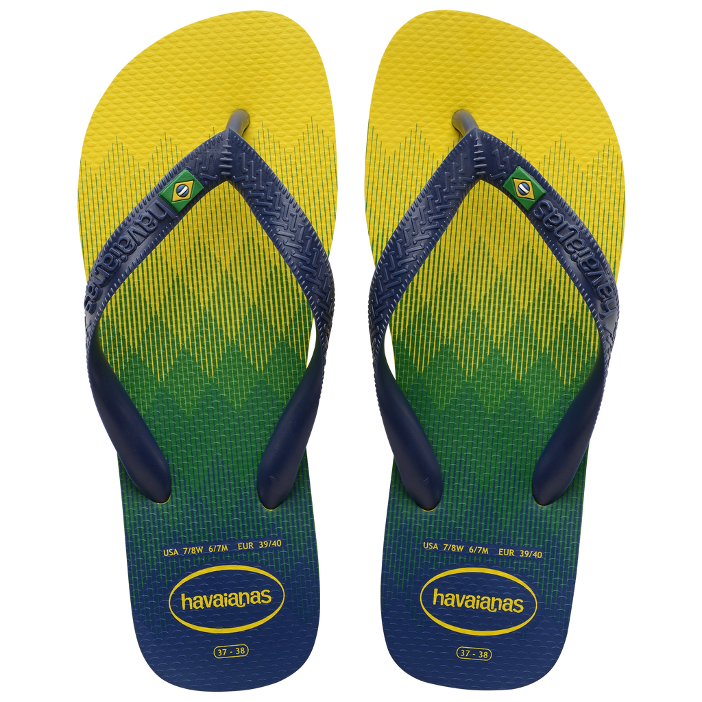 Ciabatte infradito da uomo gialle con motivo sfumato Havaianas Brasil Fresh