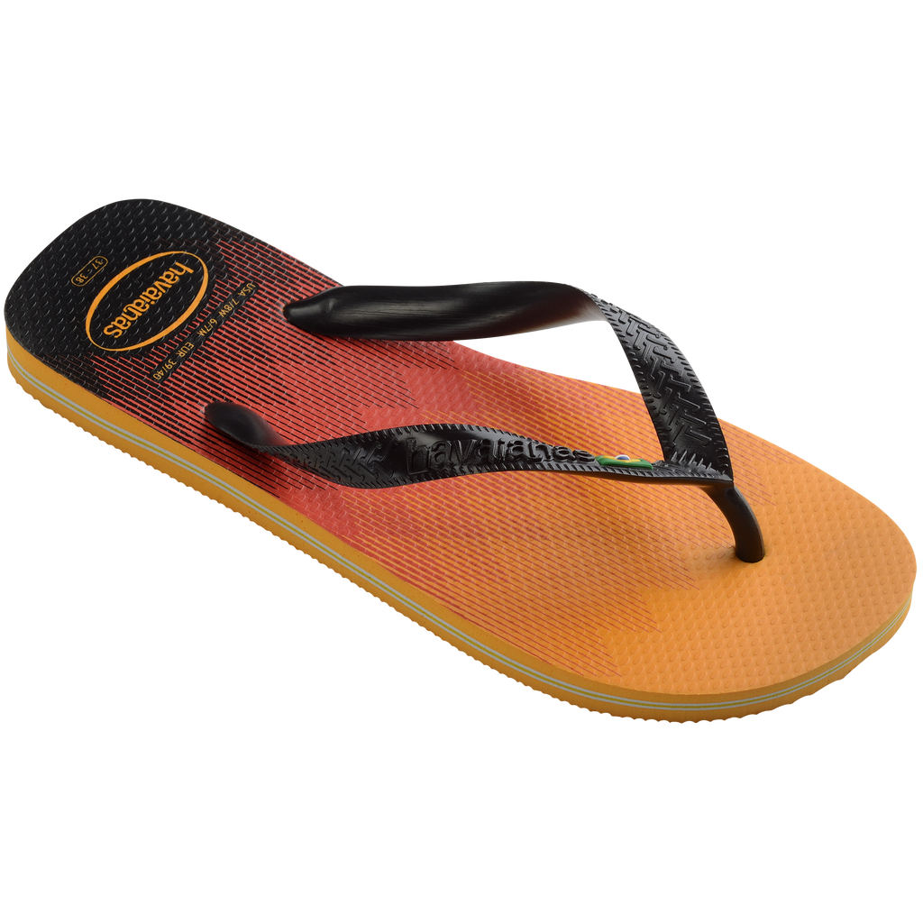 Ciabatte infradito da uomo arancioni con motivo sfumato Havaianas Brasil Fresh