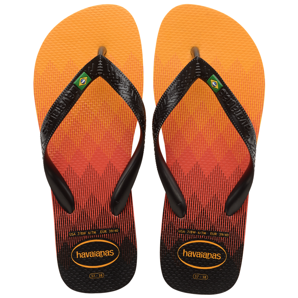 Ciabatte infradito da uomo arancioni con motivo sfumato Havaianas Brasil Fresh