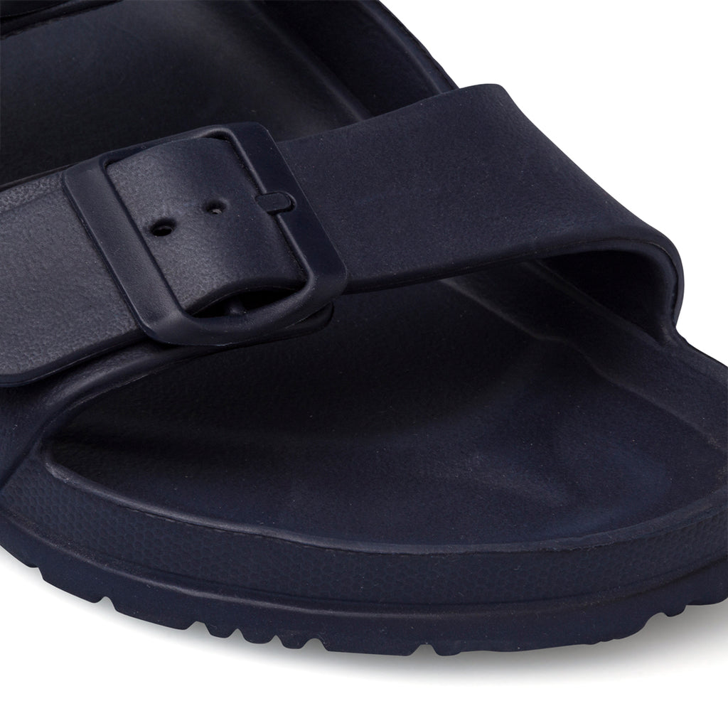 Ciabatte da uomo blu a doppia fascia Feetty