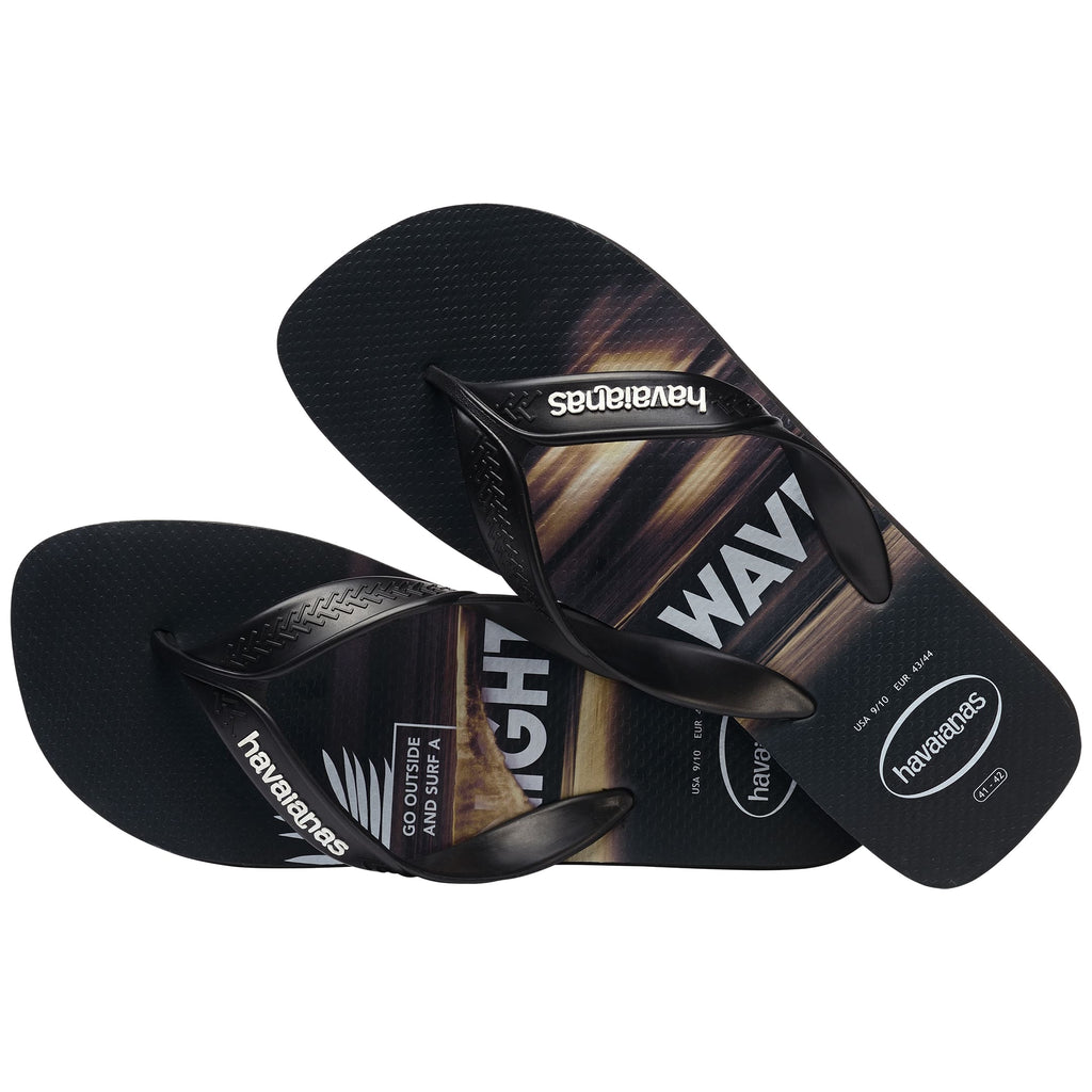 Ciabatte infradito nere da uomo Havaianas Surf