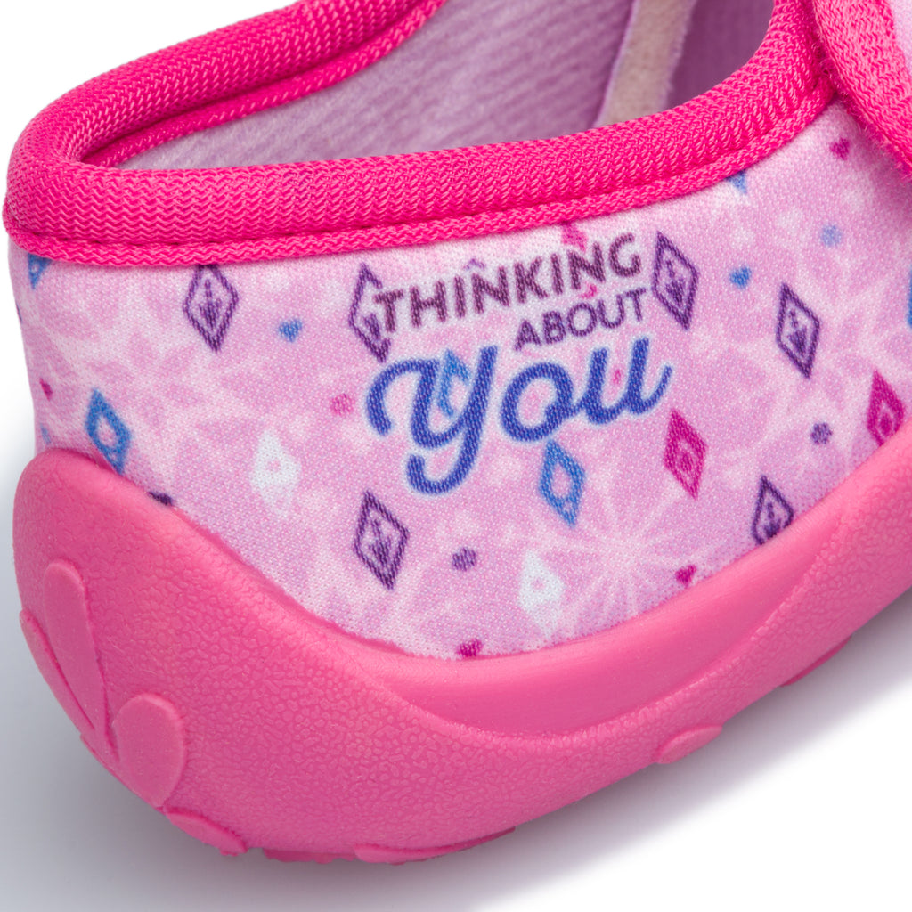 Pantofole da bambina fucsia con stampa Frozen