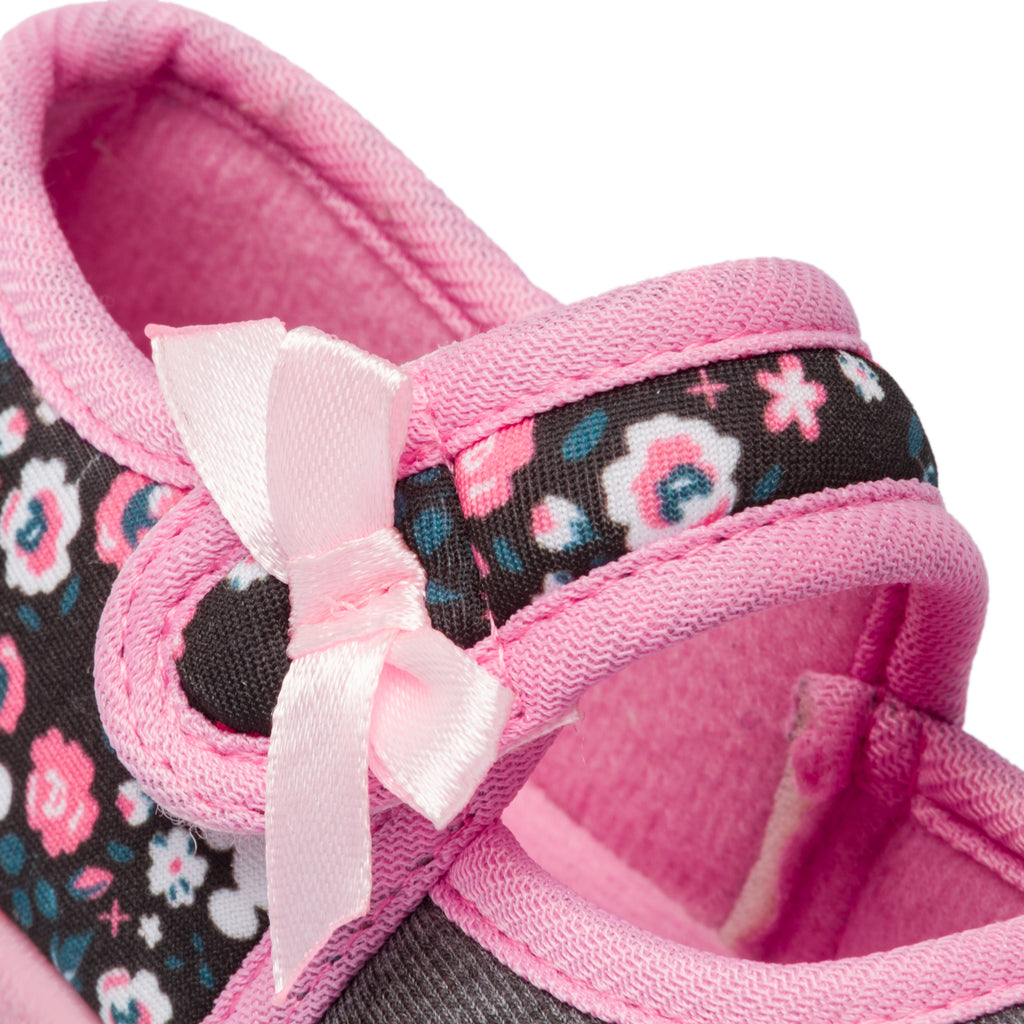 Pantofole da bambina grigie e rosa con stampa Minnie