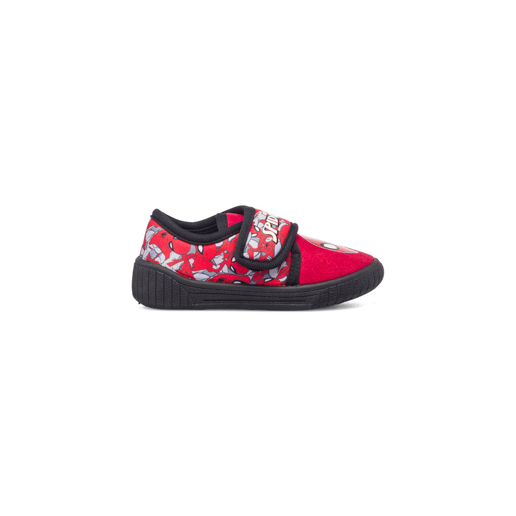 Pantofole da bambino rosse con stampa Spiderman