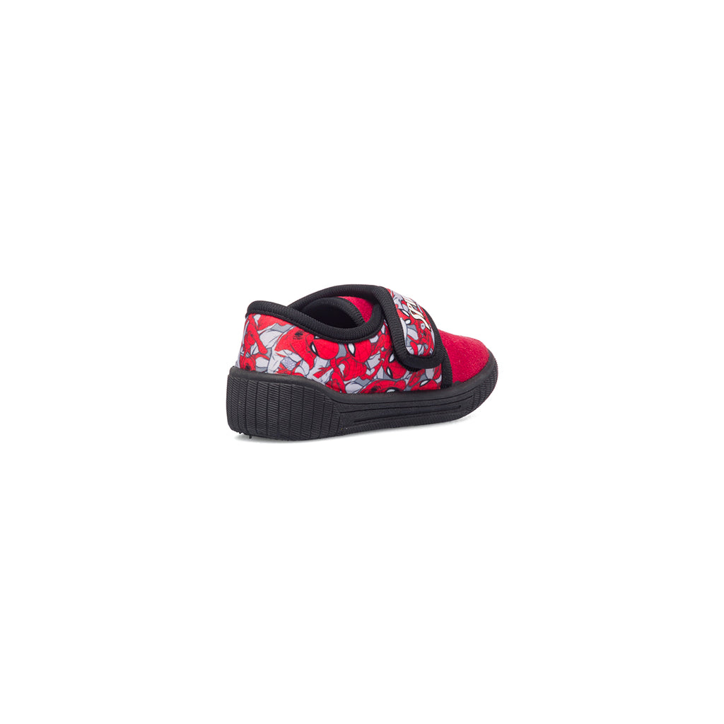 Pantofole da bambino rosse con stampa Spiderman