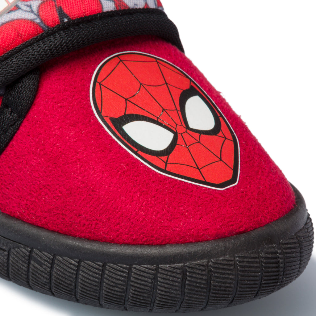 Pantofole da bambino rosse con stampa Spiderman