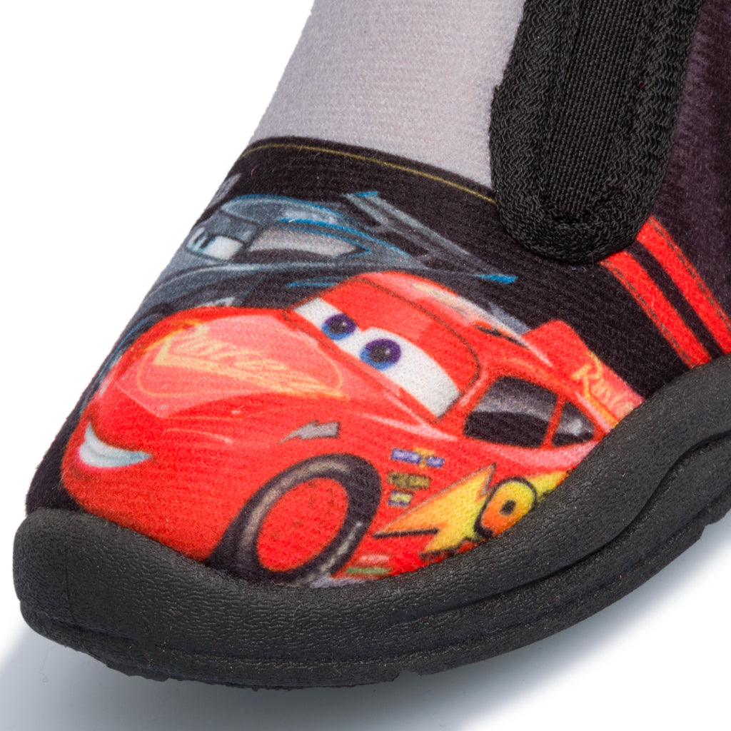 Pantofole da bambino nere con stampa Cars