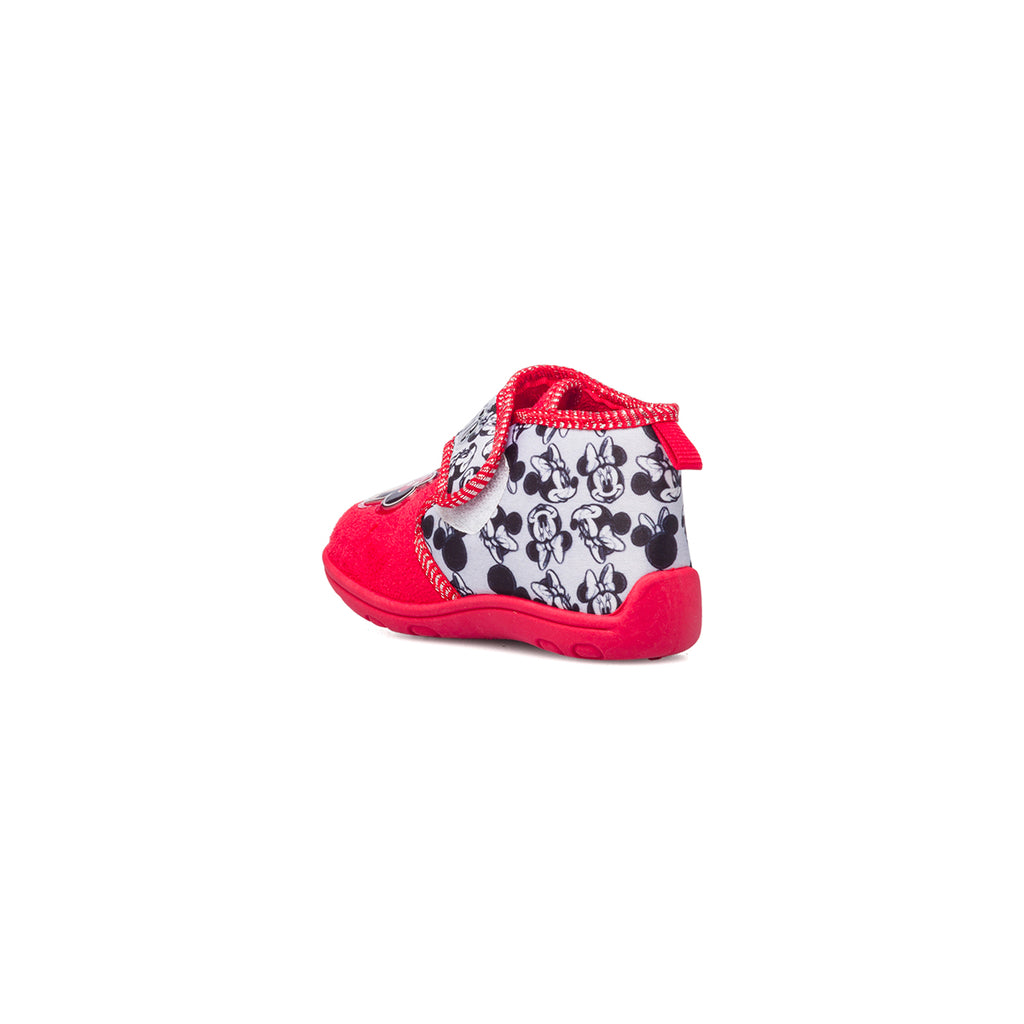 Pantofole da bambina rosse con stampa Minnie