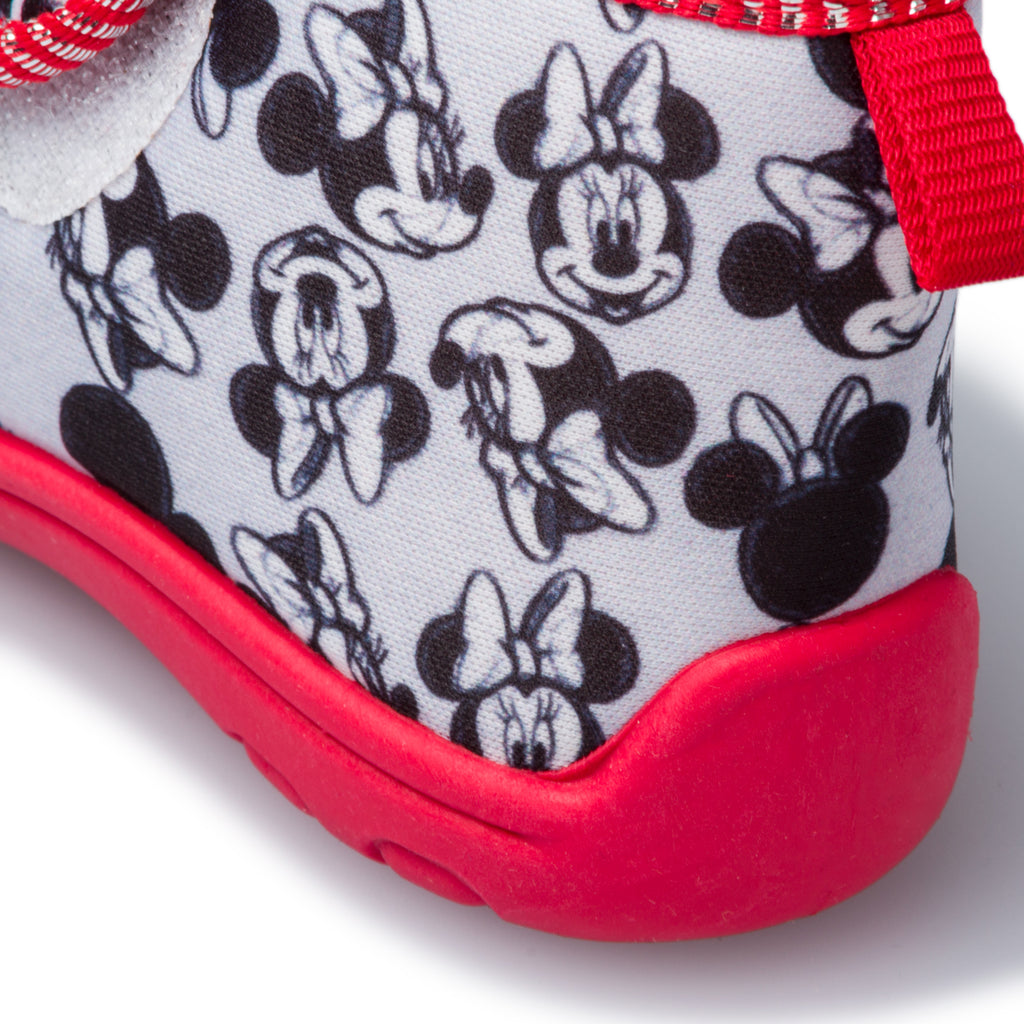 Pantofole da bambina rosse con stampa Minnie