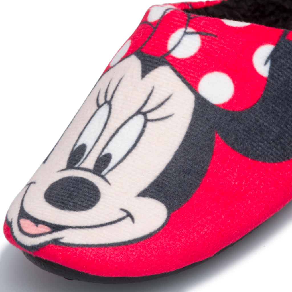 Pantofole da bambina rosse con stampa Minnie