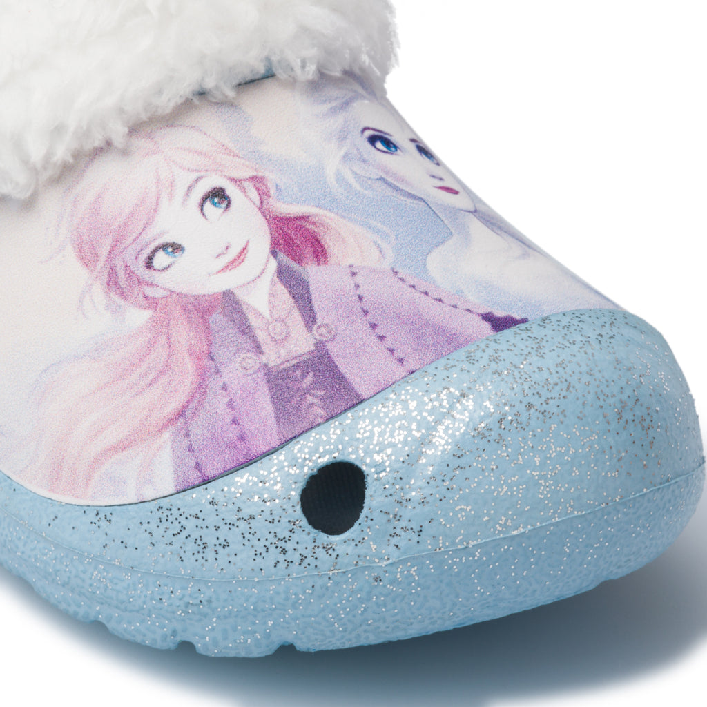 Pantofole da bambina azzurre con stampa Frozen