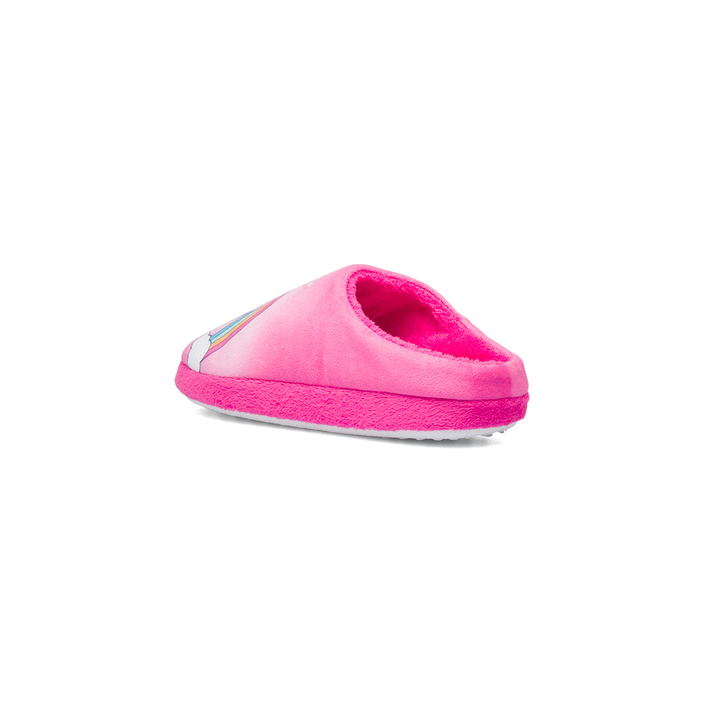 Pantofole da bambina fucsia con stampa unicorno Hot Sand