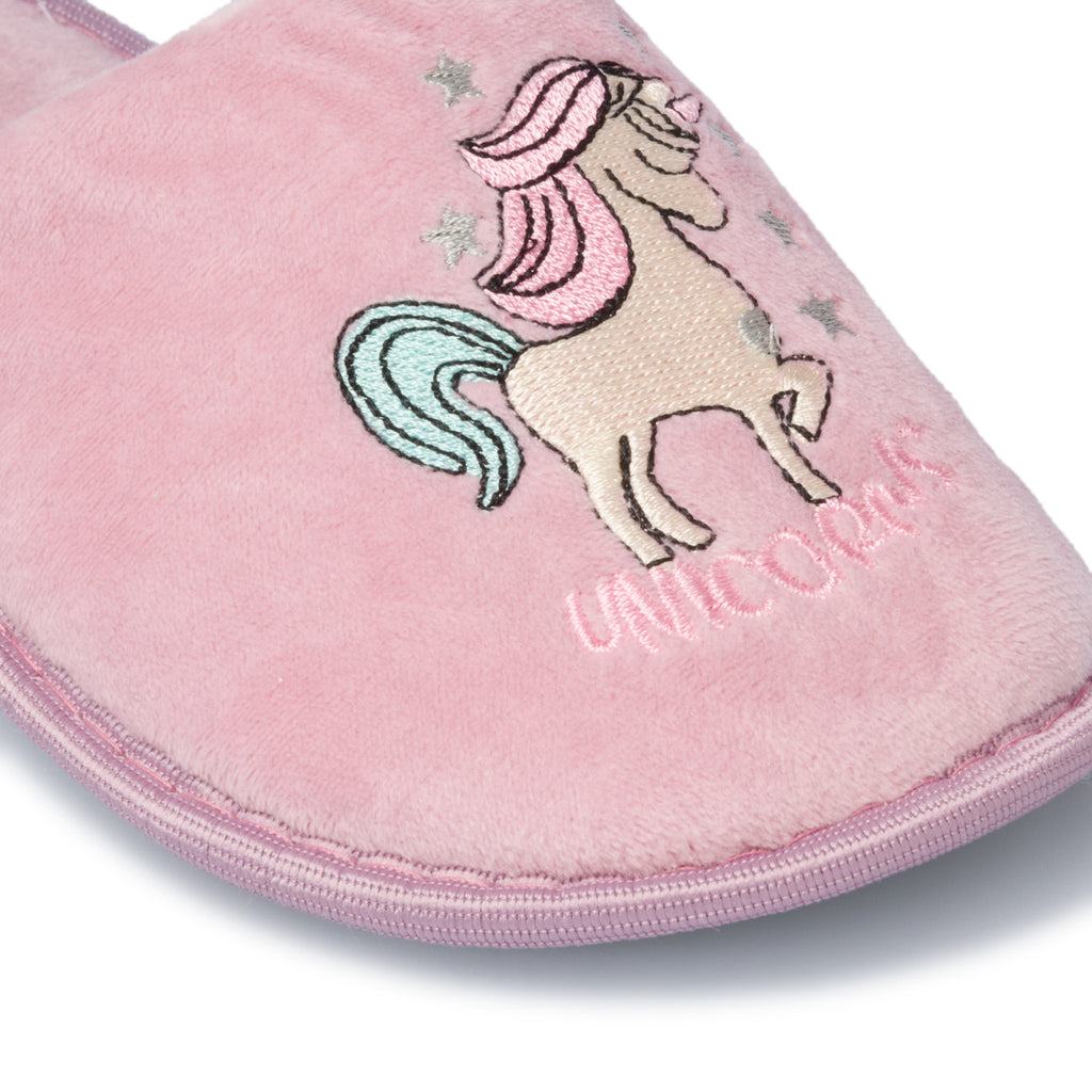 Pantofole rosa da bambina con unicorno Hot Sand